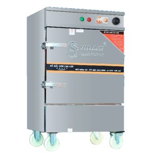 Tủ nấu cơm 10 khay dùng điện, có chế độ hẹn giờ và cài đặt nhiệt