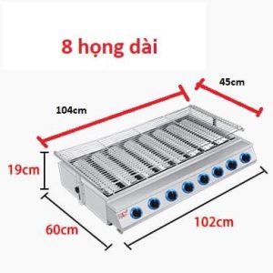 Bếp nướng 8 họng đốt dài